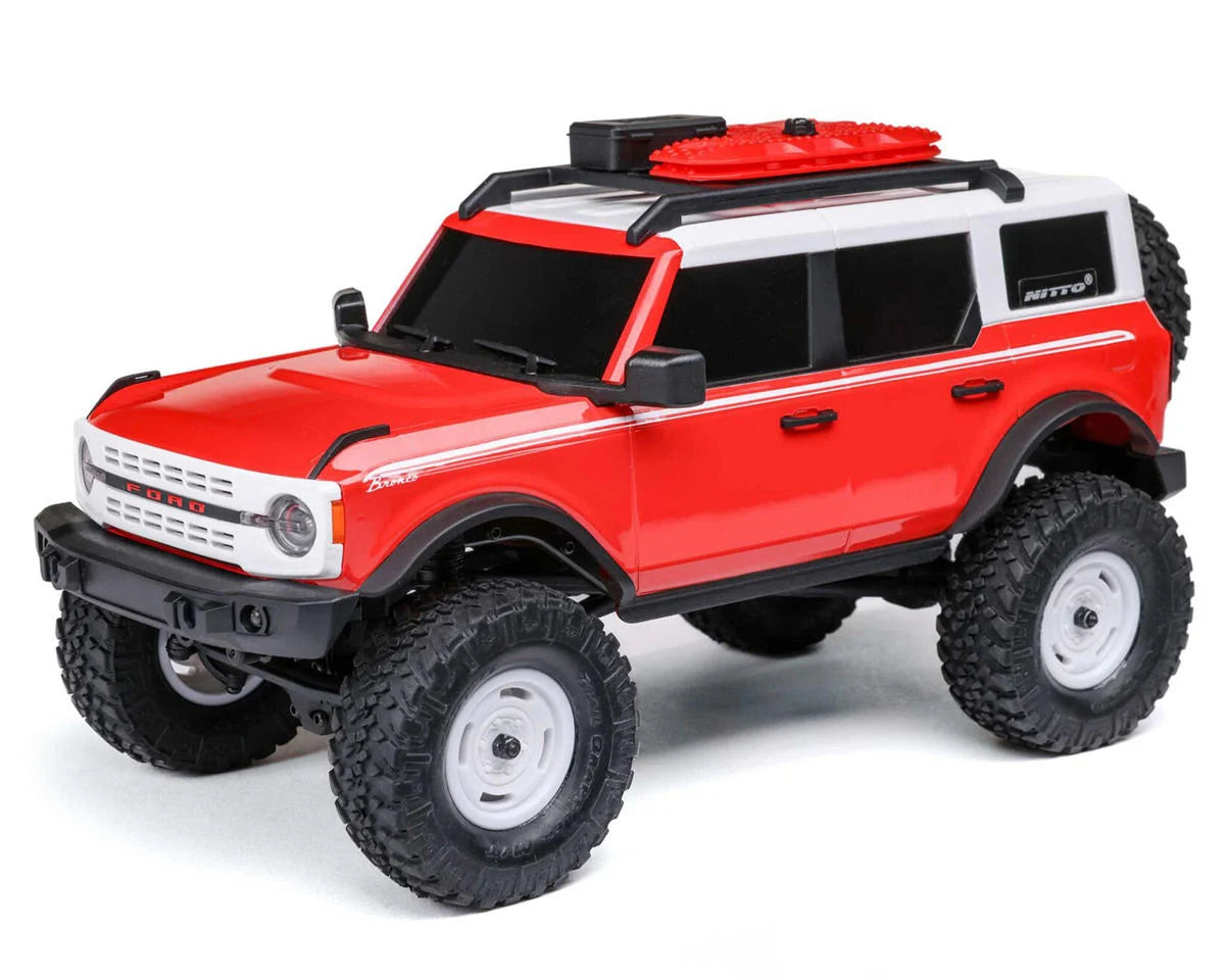 Camioneta Ford Bronco 4WD cepillada RTR, roja, 1/24 SCX24 2021